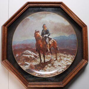 Indian Scout Collector Plate Olaf Wieghorst Fairmont Fine China 1970s Vintage